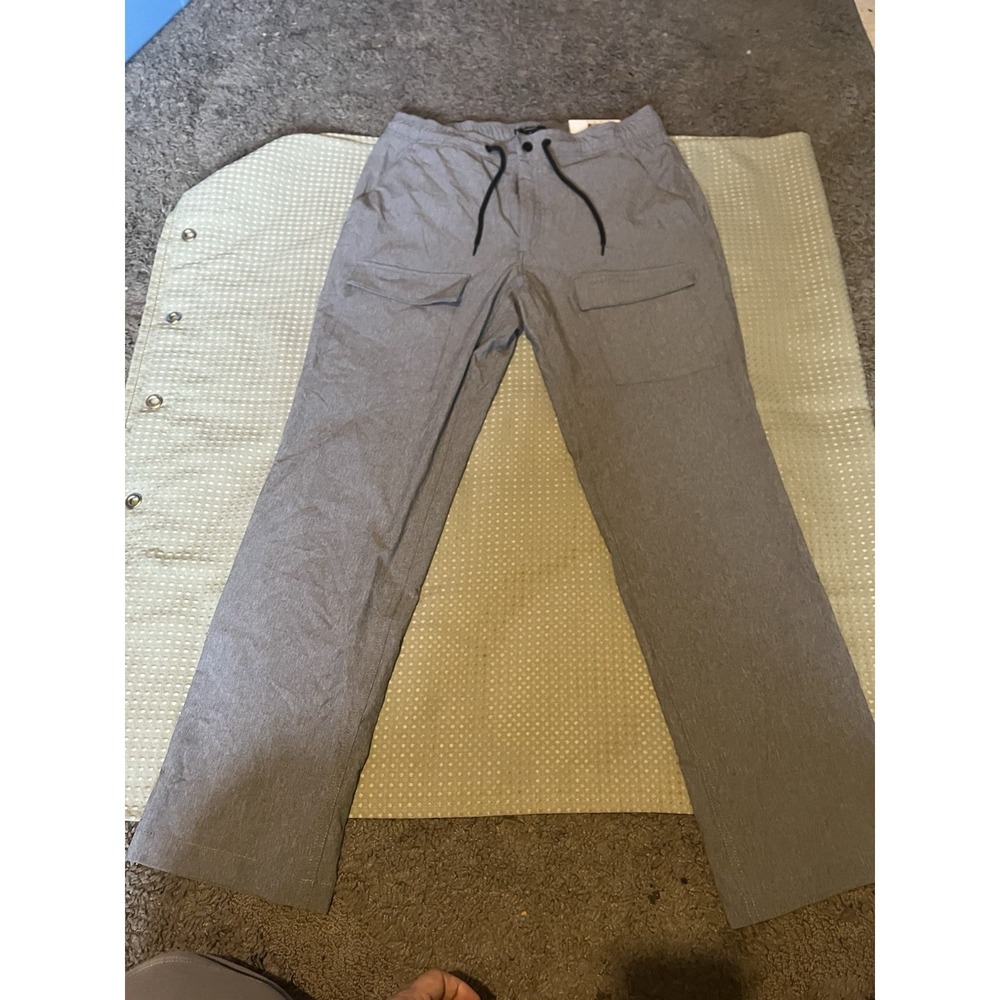NWT Alfani Gray Drawstring Casual Pants with Pockets Size M